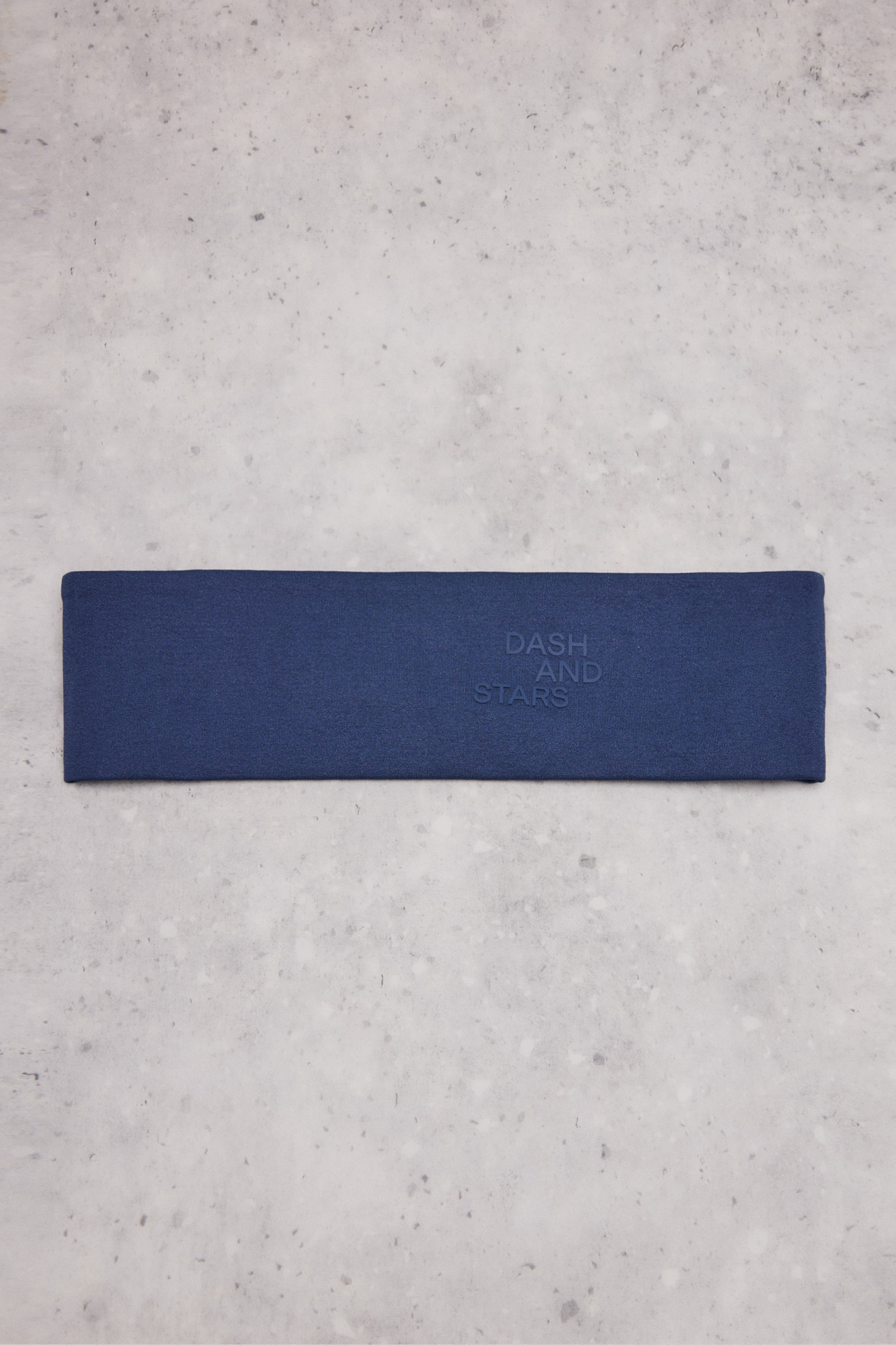 Faixa de cabelo elástica com logotipo azul