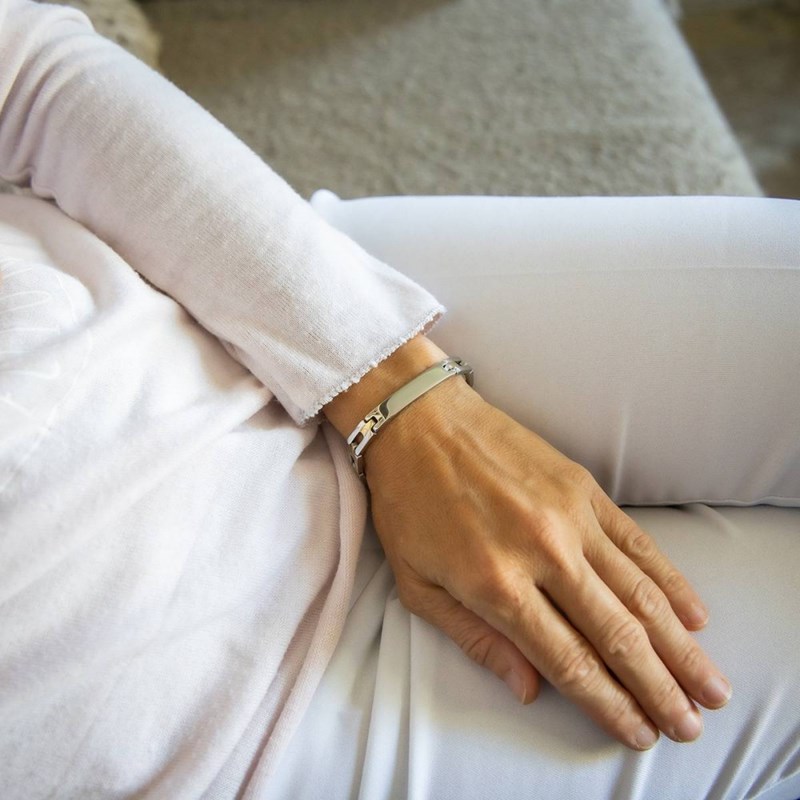 Bracelet Femme Acier Argent Doré