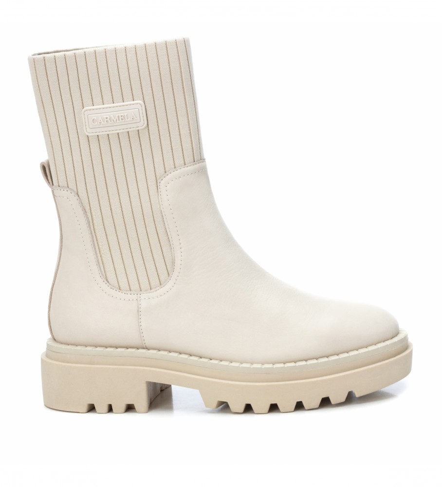 Botas de couro Carmela 160185 brancas