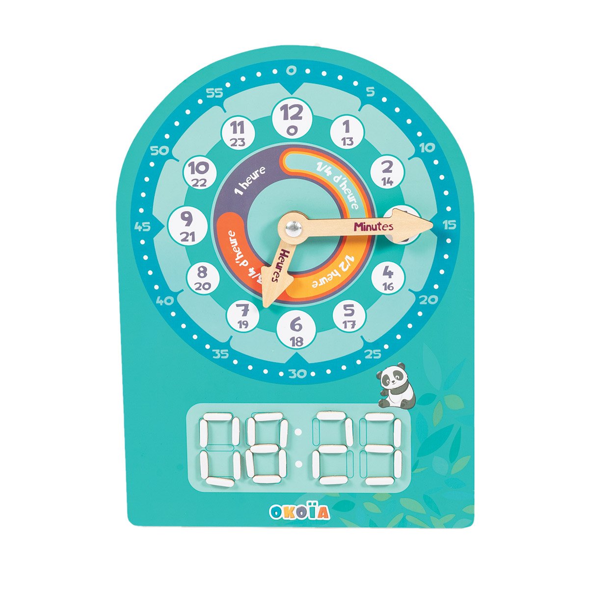 Horloge éducative en bois