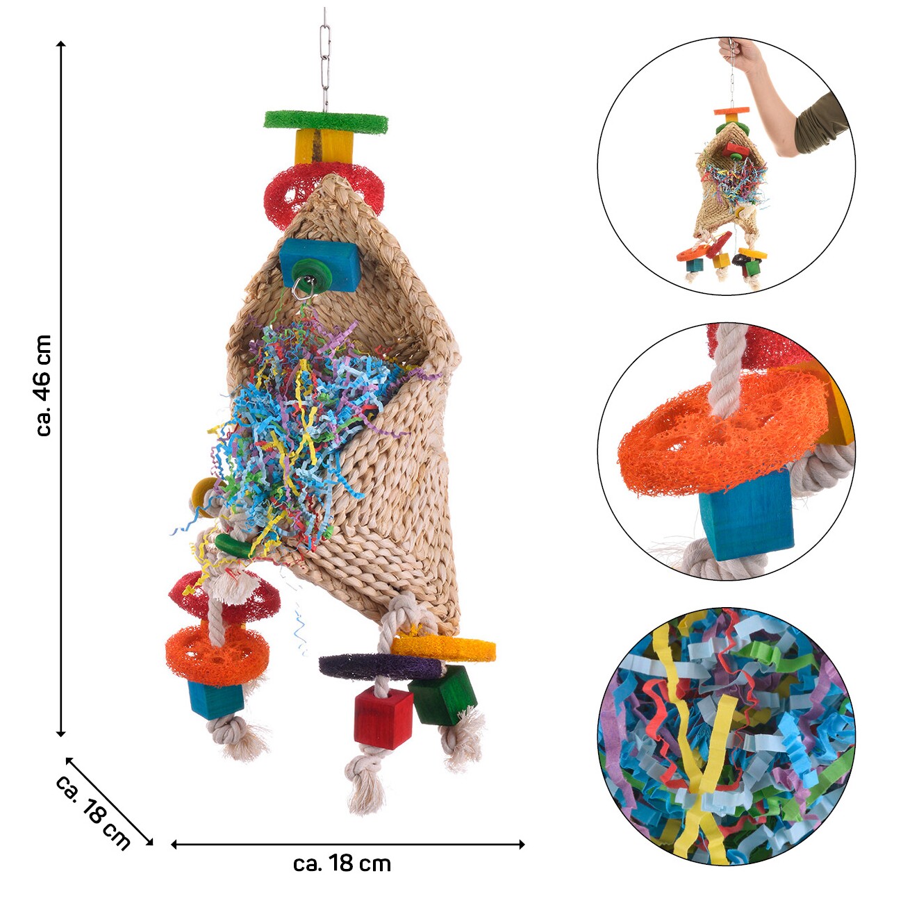 HappyBird Papageienspielzeug Simsalabim Zauberhut