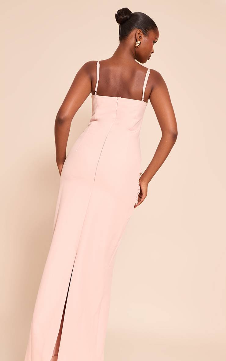 Rose Bébé Robe Maxi Portefeuille Avec Ceinture Tressée