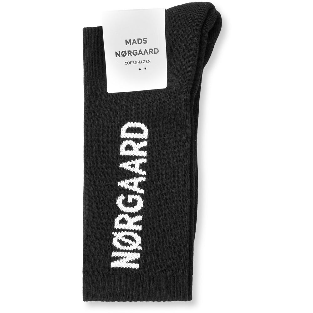 Køb Mads Nørgaard Black Cotton Tennis MN Classic Strømper