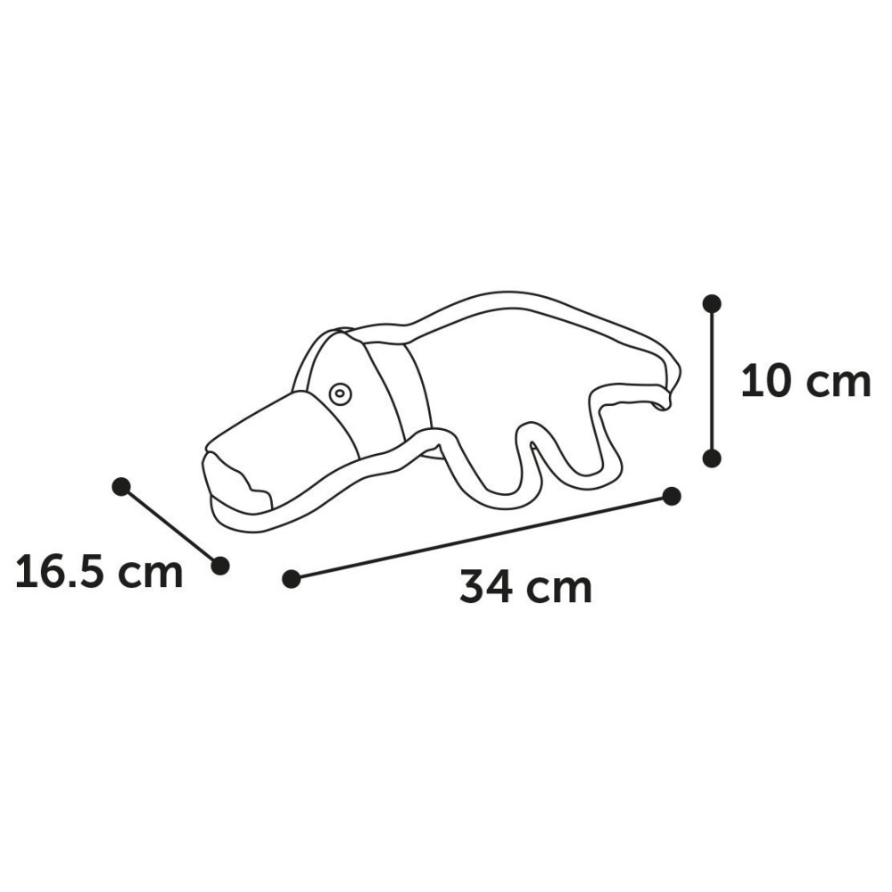 Jouet strong stuff alligator vert 34 cm. Pour chien.