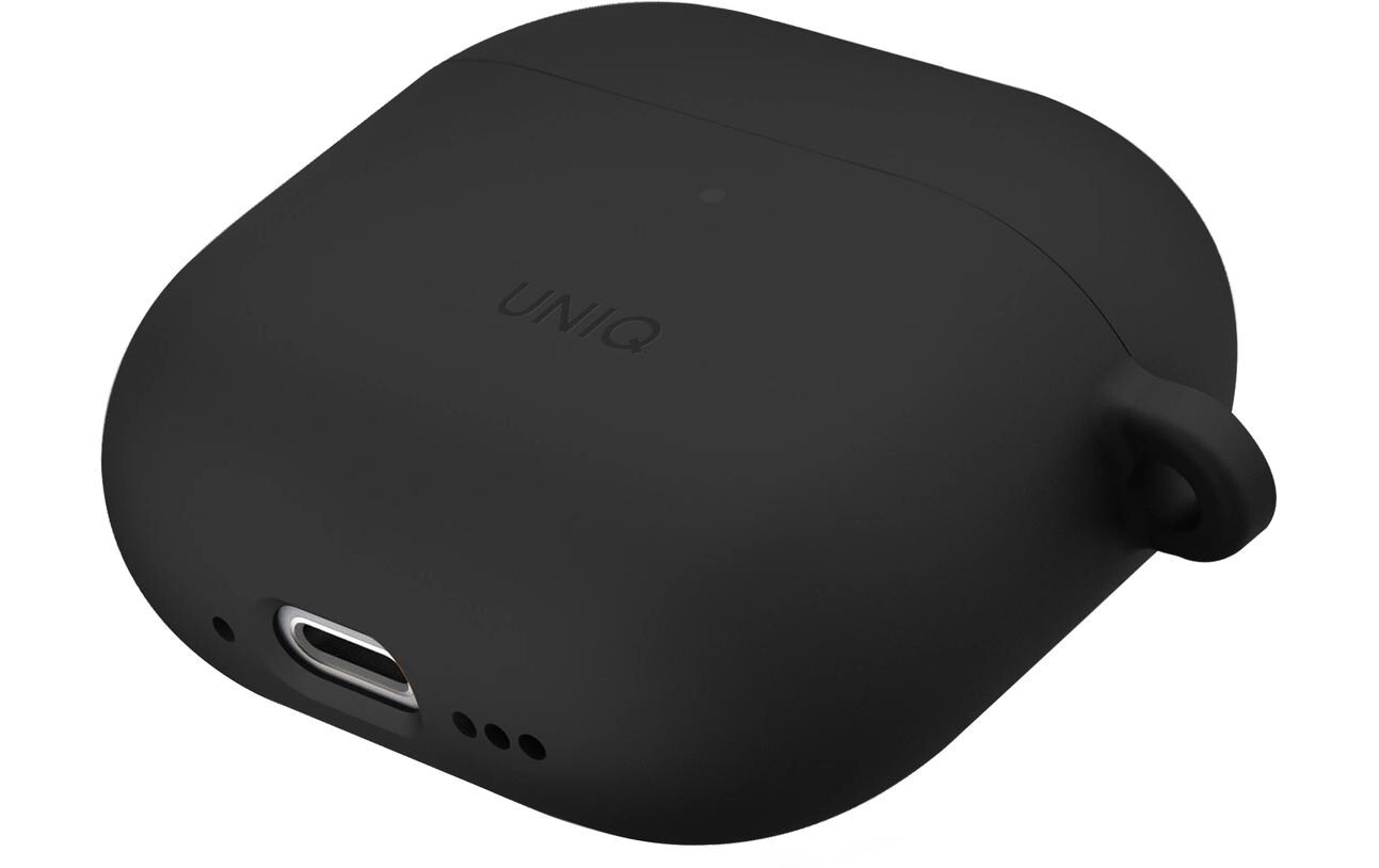 Transportcase Nexo Silikon AirPod 4th Generation SchwarzAirPodcase mit Haken zur Befestigung (4Gen)