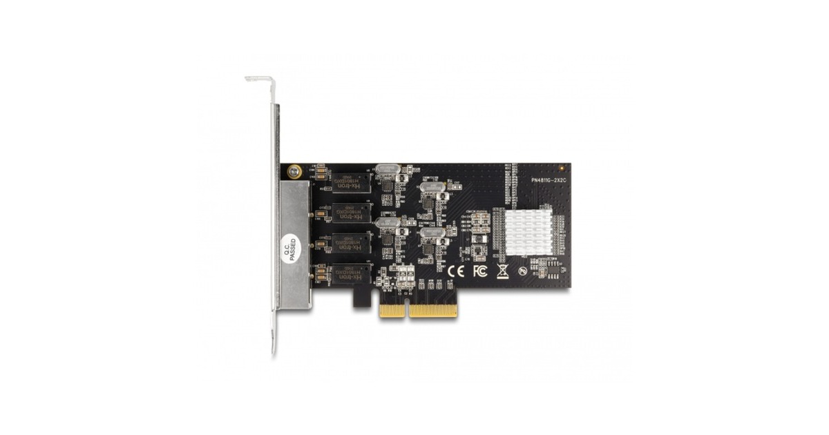 DeLOCKPCI Express x4 Card 4 x RJ45 Gigabit LAN netwerkadapter