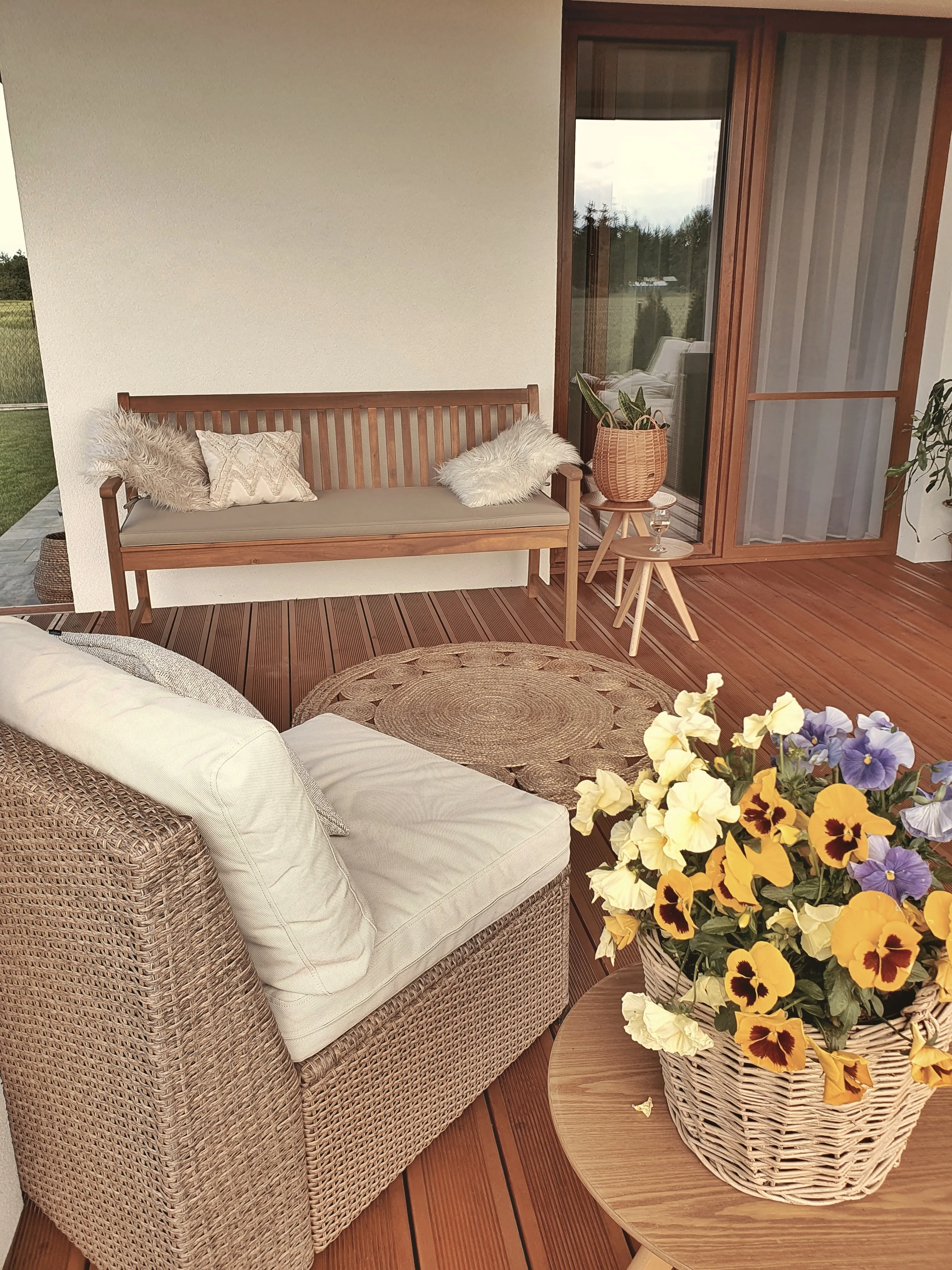 Tuinbank met zitkussen VIVARA 160 cm Gecertificeerd acaciahout Beige