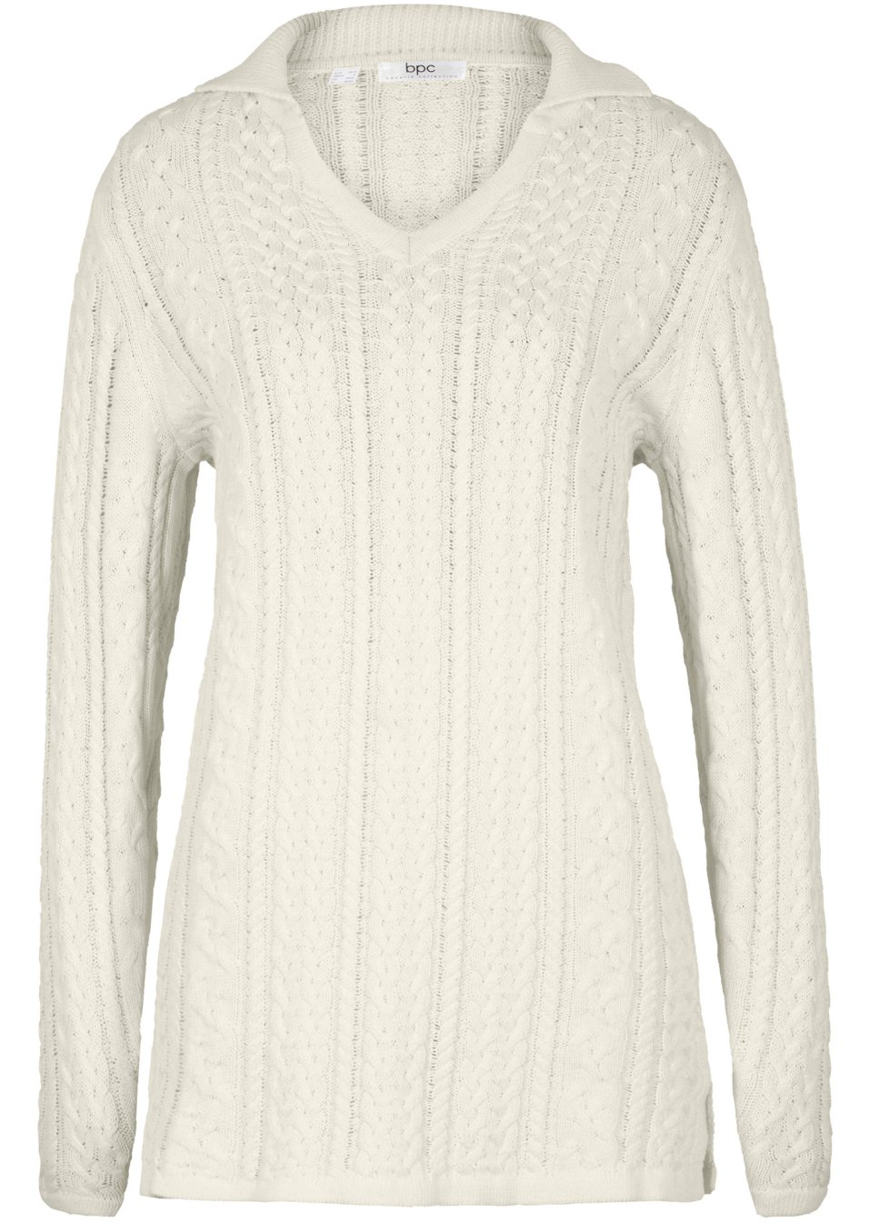Pull ample en coton avec col polo