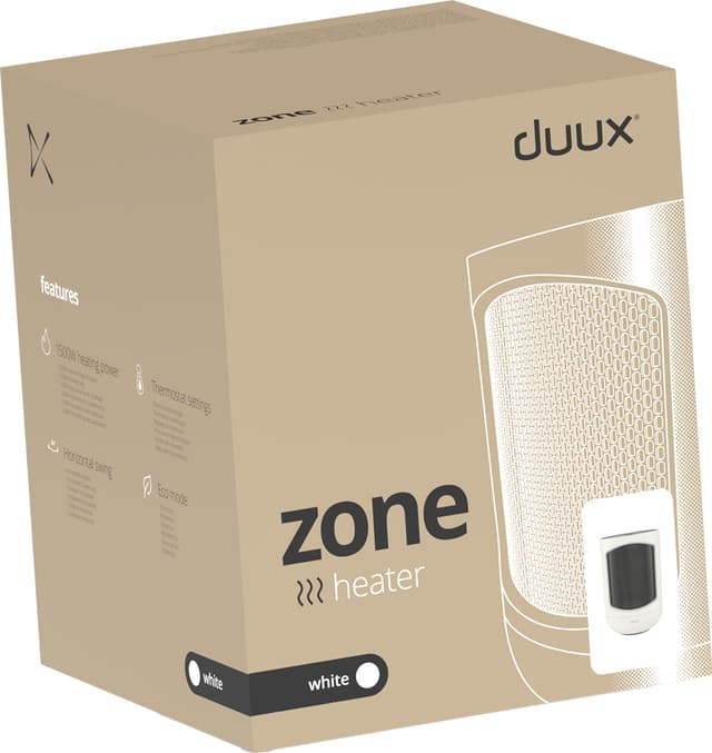 Duux Zone Keramisk varmeblæser 35985 (hvid)