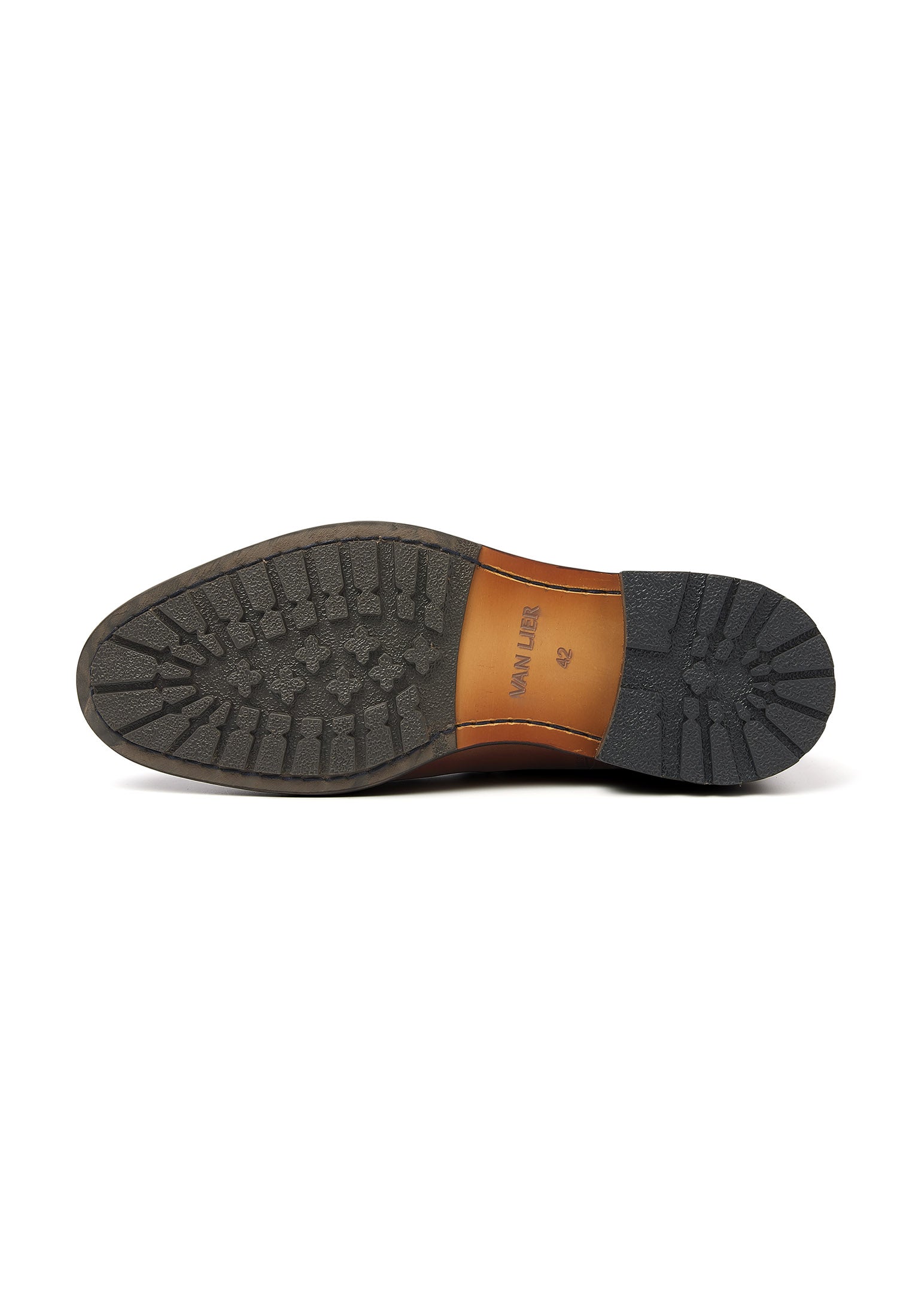 Cognac gladleren Henry chelsea boot
