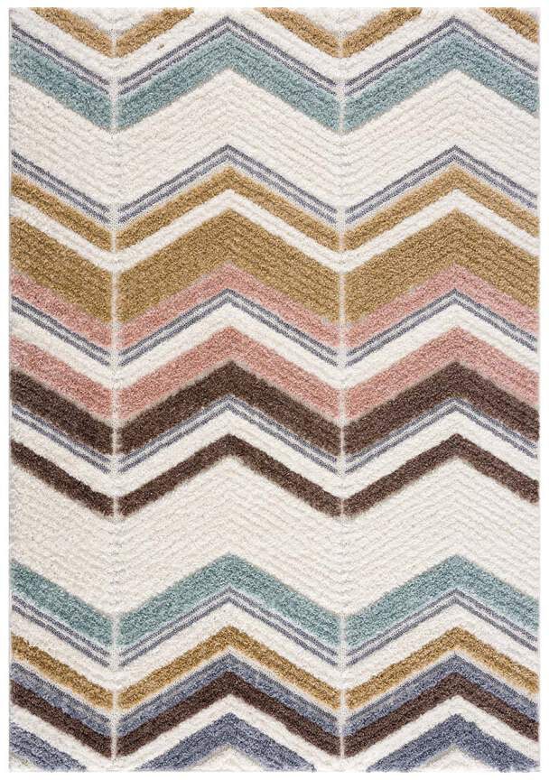 Carpet City Hochflor-Teppich »Focus 3009« rechteckig 20 mm Höhe Läufer, Boho, Hochtief-Muster/ 3D-Effekt, für Wohnzimmer, Schlafzimmer
