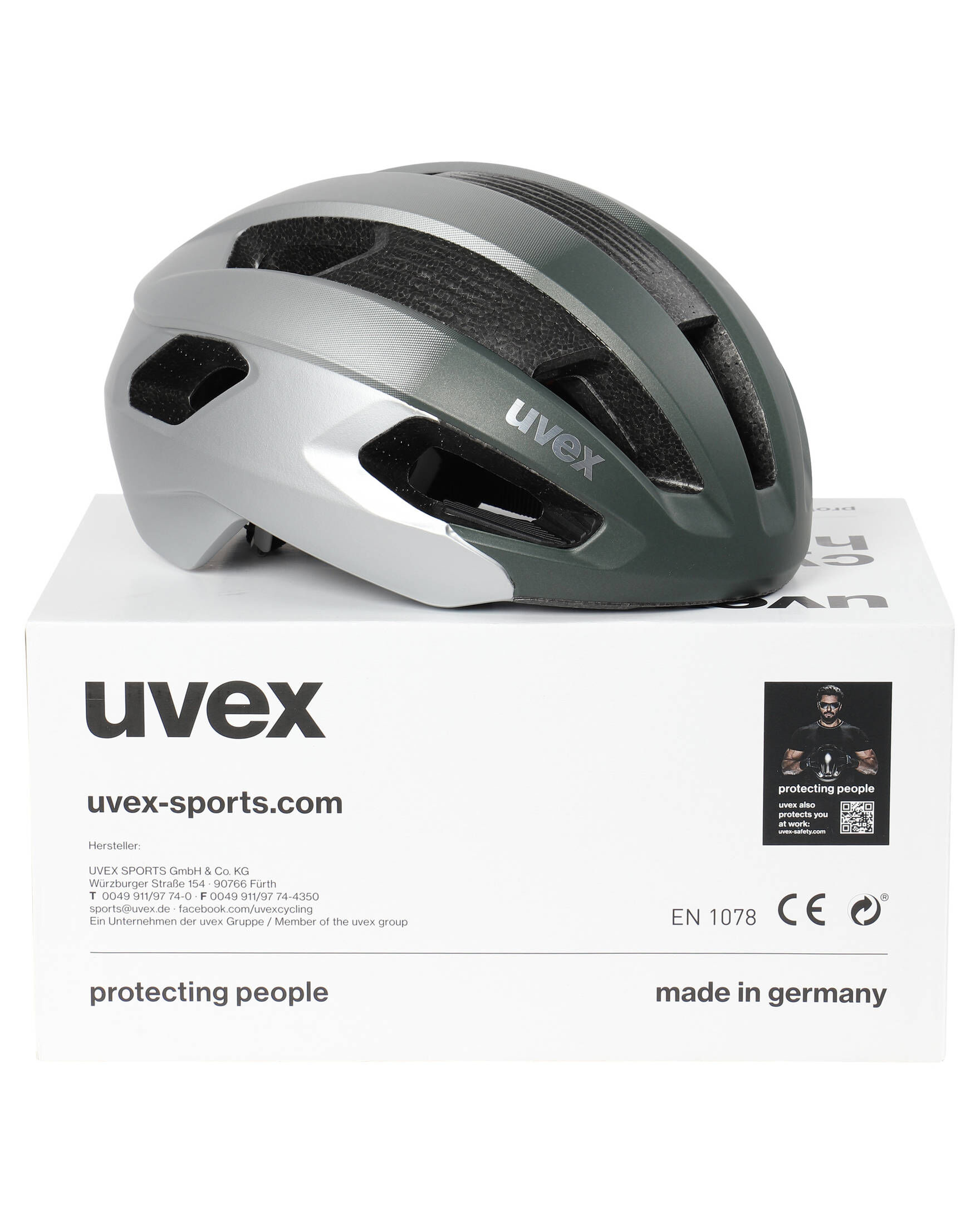 Uvex| Herren Rennradhelm RISE CC TOCSEN mit Sturzsensor