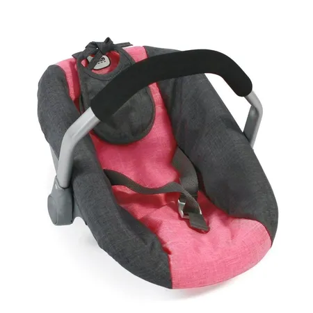 Bayer Chic 2000 Puppen-Autositz, Melange anthrazit-pink