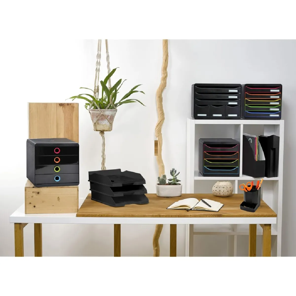 Exacompta Big-Box Set de tiroirs noir