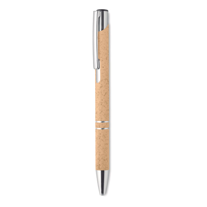 GiftRetail MO9762 - BERN PECAS Stylo poussoir blé paille ABS
