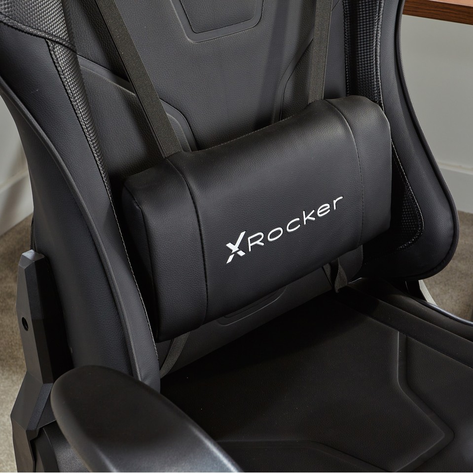 XROCKER AGILITY SPORT ESPORT PC OFFICE GAMING CHAIR - CARBON BLACK