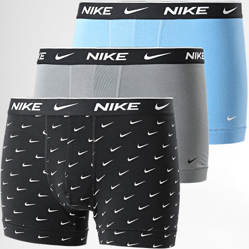 Lot De 3 Boxers Everyday Cotton Stretch KE1008 Noir Gris Bleu