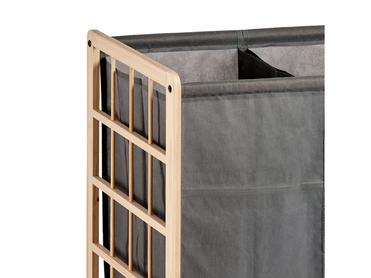 Marbeaux wasmand met 2 vakken - Grey