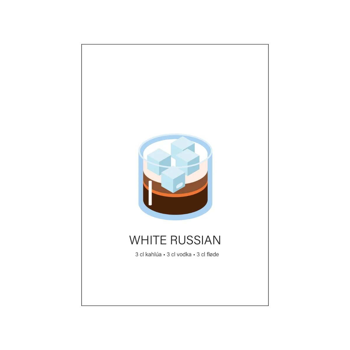 Poster & Frame  Mette Iversen plakat - White russian