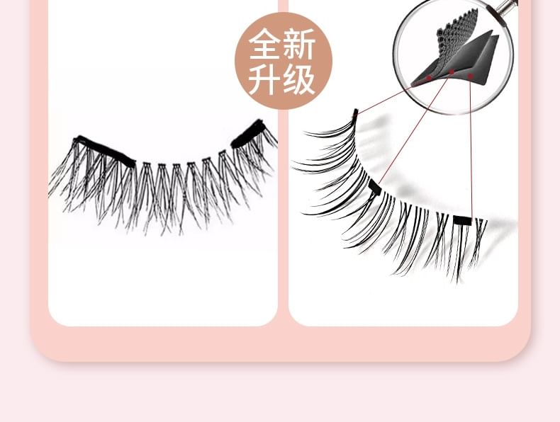 Miumi - Set van 2: Natuurlijke magnetische nepwimpers + applicator + wimperkruller