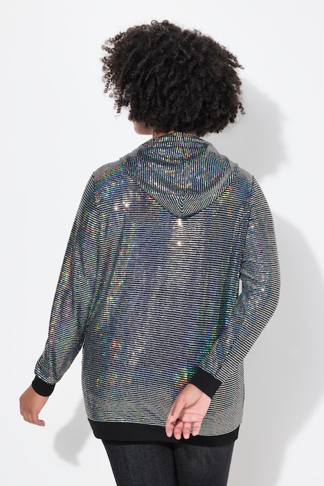 Hoodie, Regenbogen-Pailletten, Kapuze