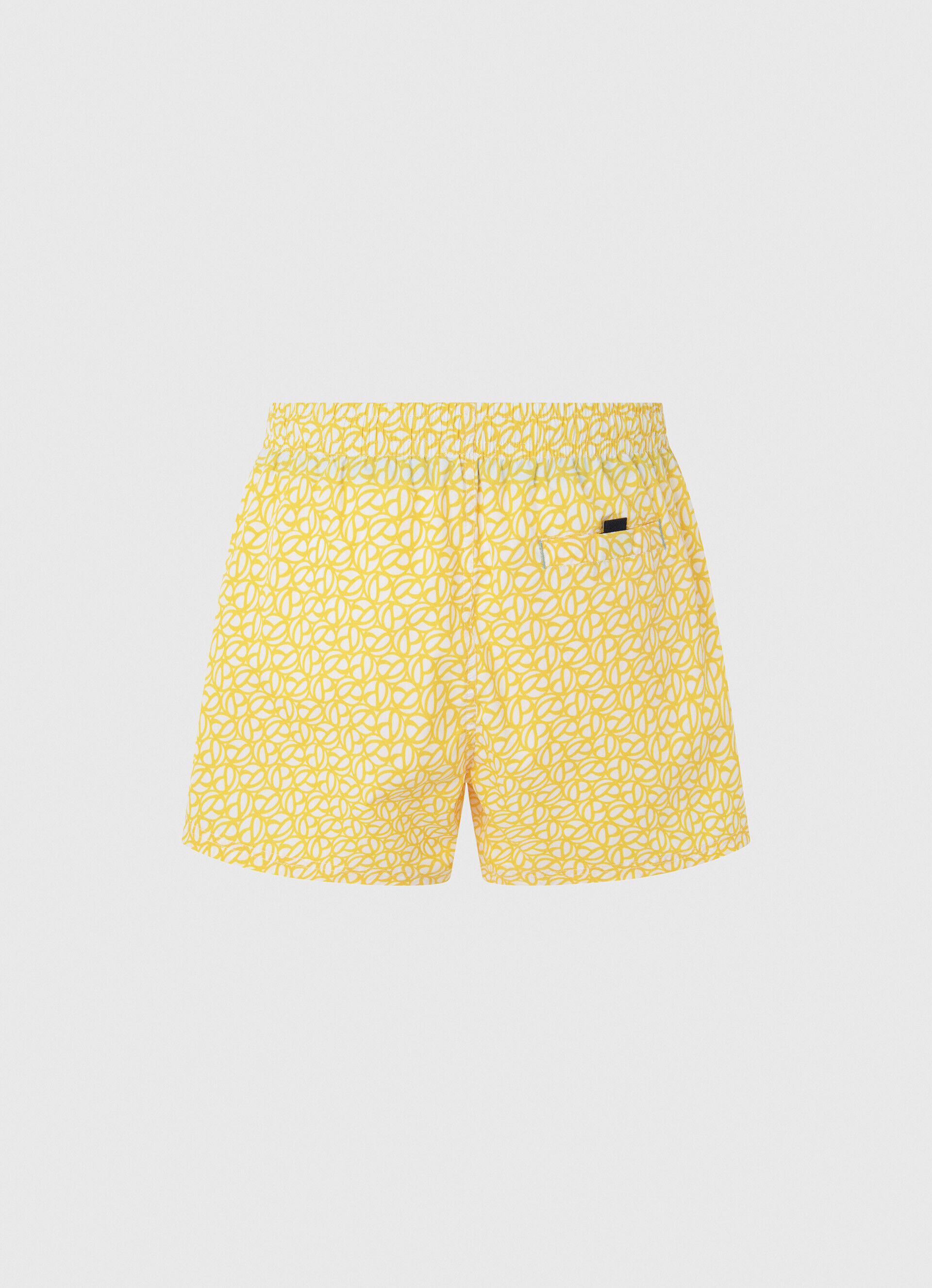 Maiô Ferdi Bermuda com logo P - amarelo vibrante