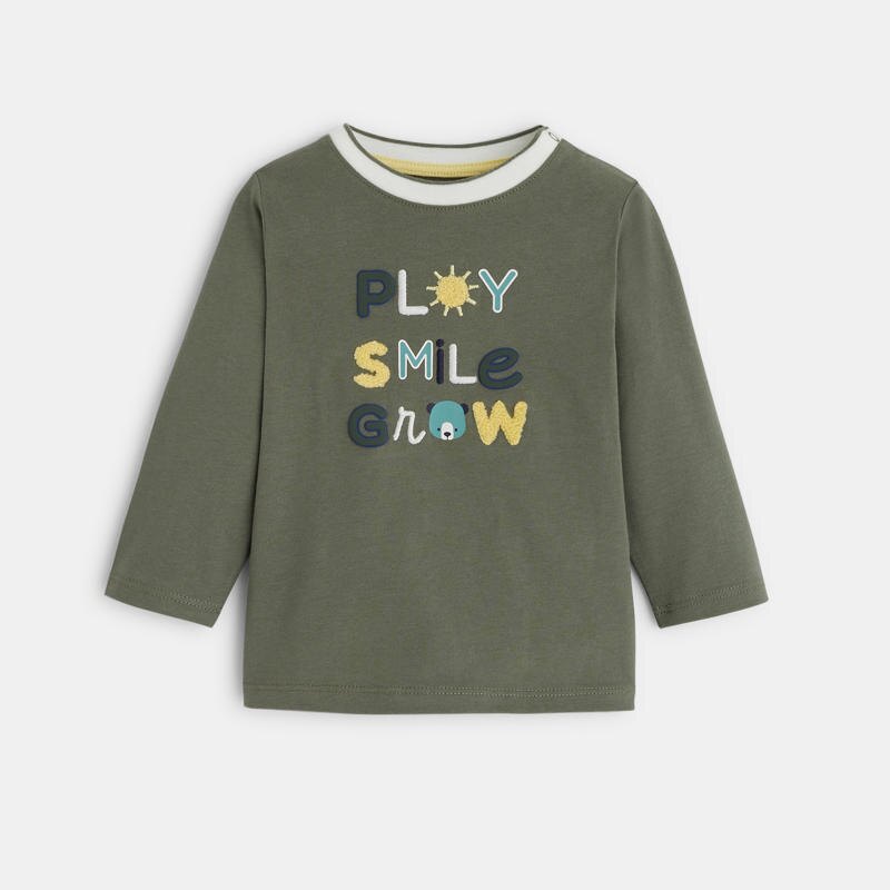 T-shirt message vert bébé garçon Vert