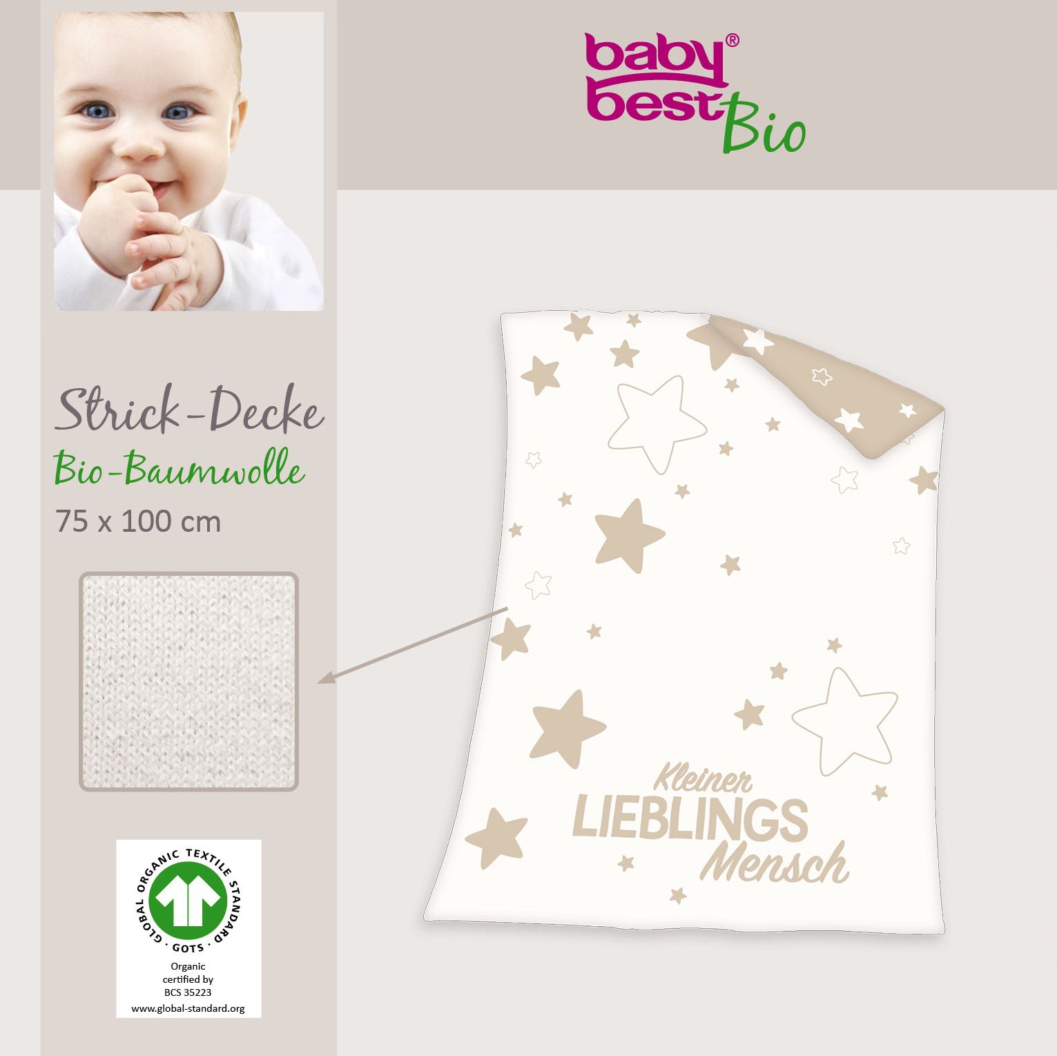 Decke LIEBLINGSMENSCH STRICK