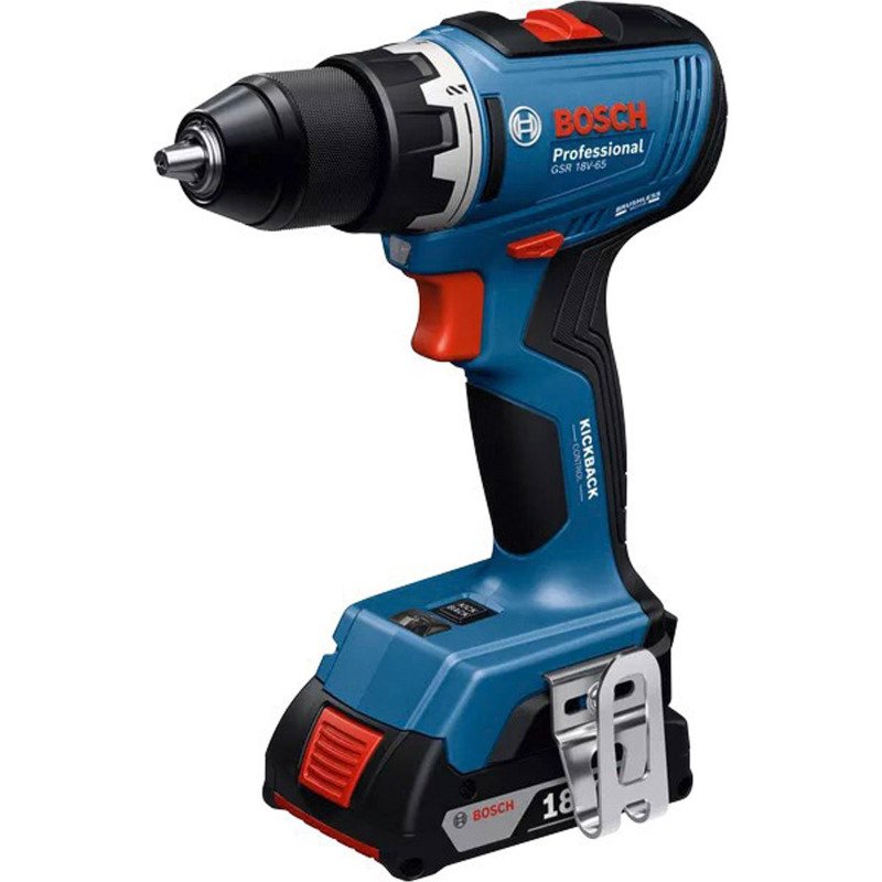 Perceuse-visseuse sans fil Bosch Professional GSR 18V-65 + 2 batteries + Chargeur