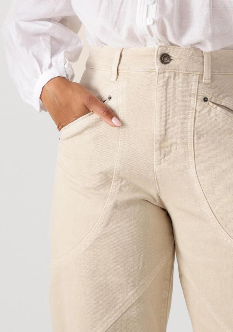 beige isabel marant wijde broek catarina-gb 25apa369fc