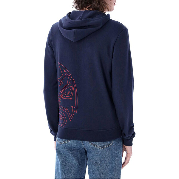 Fabio Quartararo - Sweat zippé à capuche FQ20 N°1 Bleu / Rouge