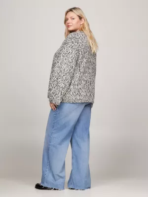 Suéter oversized texturizado com monograma Curve TH