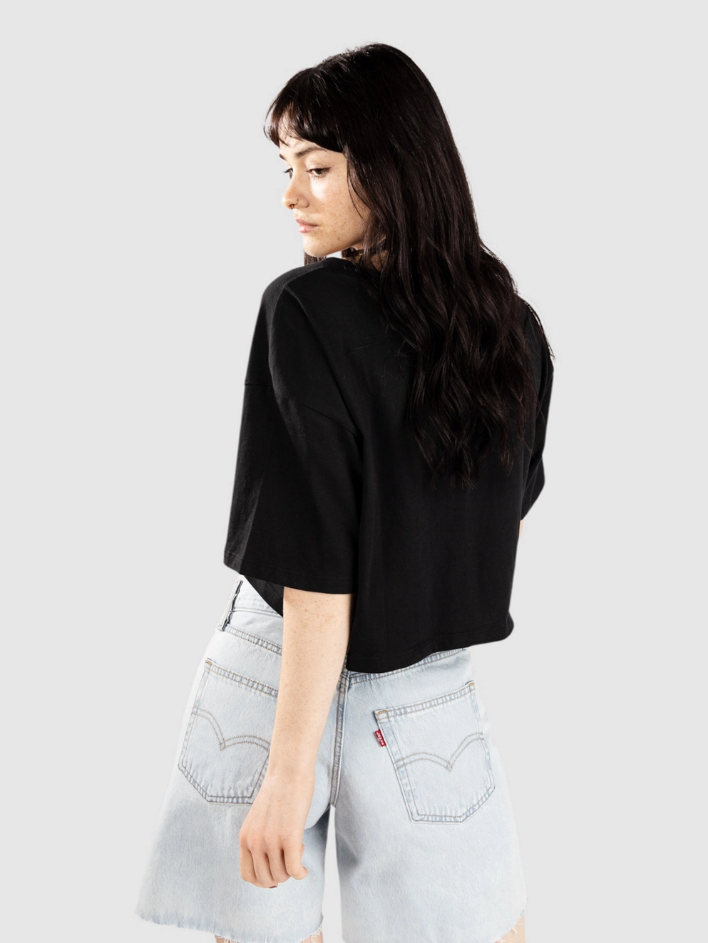 Vans Grinning Face Relax Crop T-Shirt black