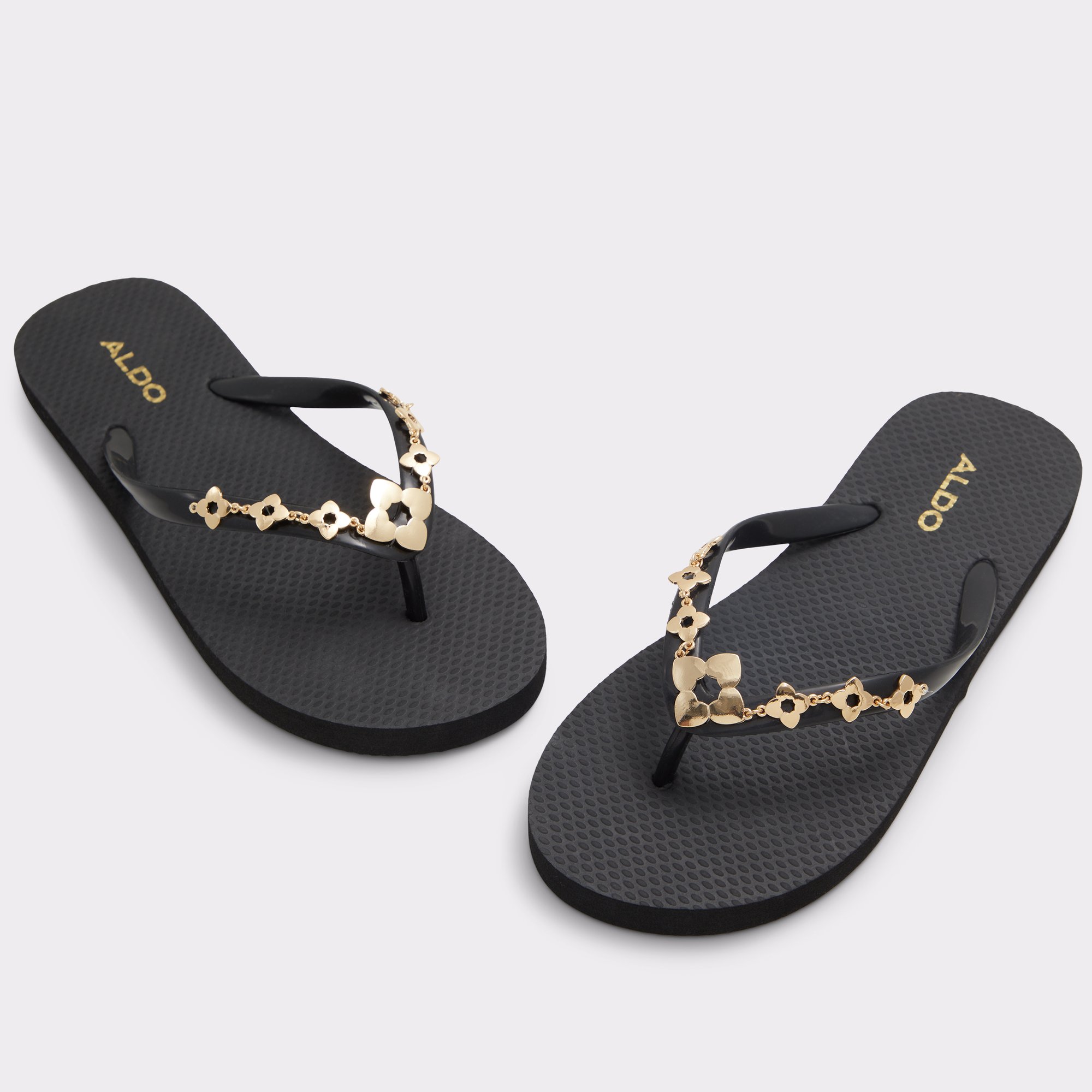 Parenad Black-Gold Multi Women Sandals