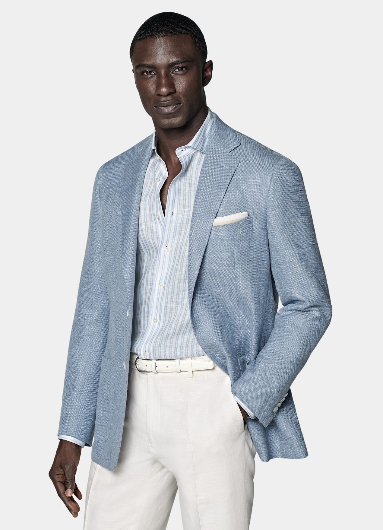 Blazer Havana coupe Tailored bleu clair