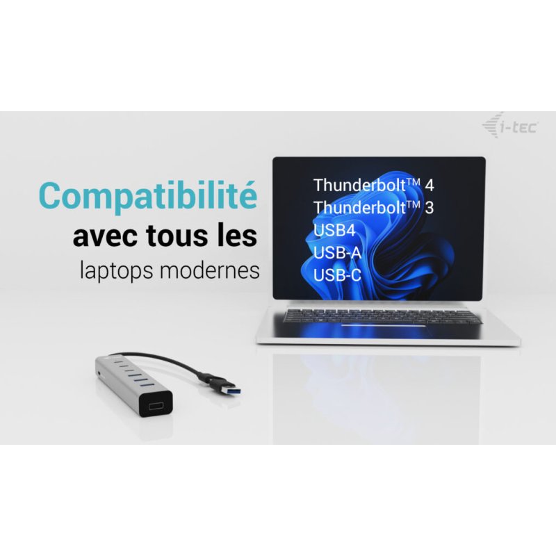 i-tec USB-C/USB-A Charging Metal HUB 7 port (3x USB-C, 4x USB-A)