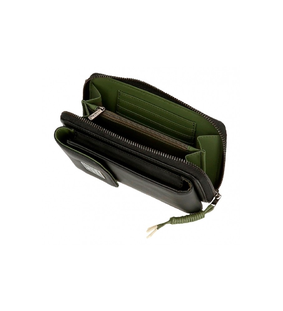 Bolsa de ombro/porta-celular preta Pepe Jeans Bea - 11x20x4cm -