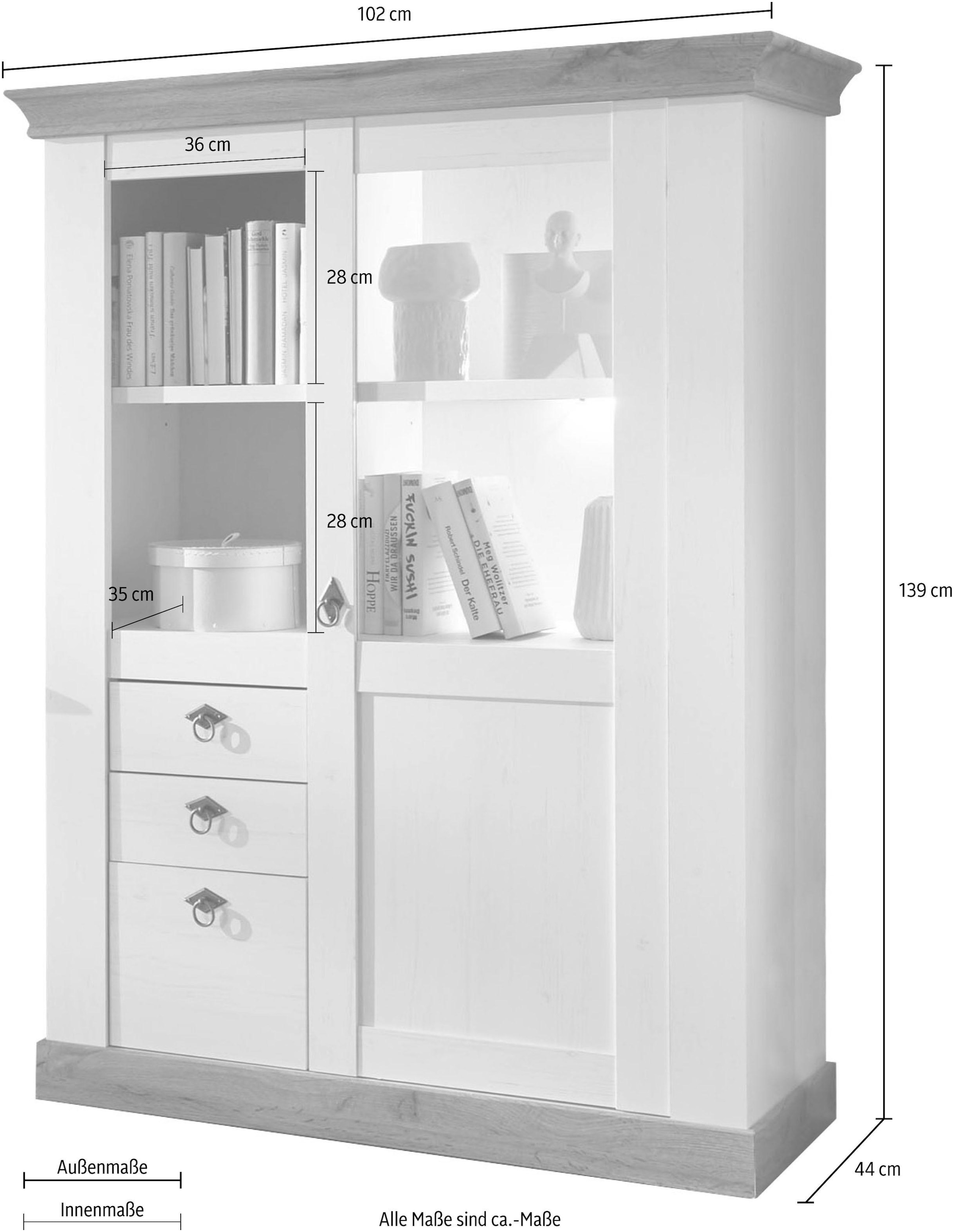 Home affaire Highboard »Cremona« Höhe 139 cm