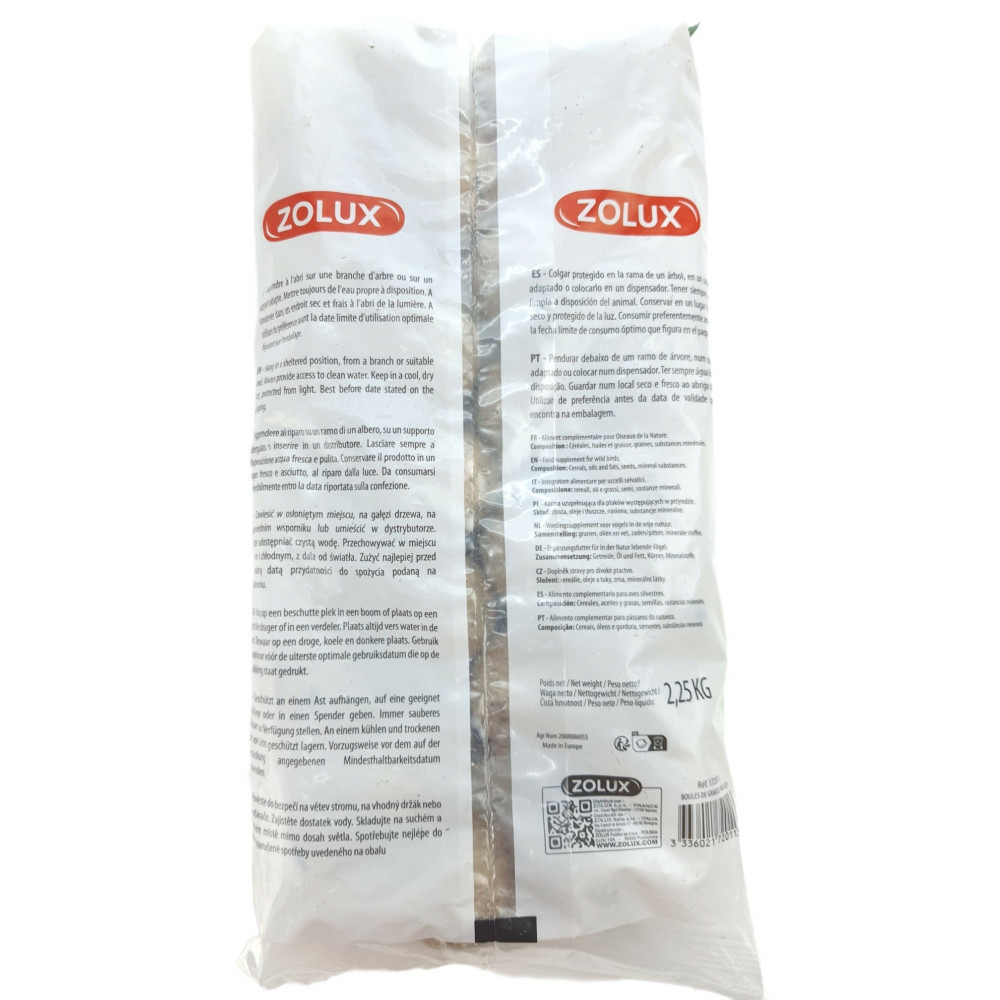 25 boules de graisse de 90 gr donc 2.25 kg toutes saisons pour oiseaux