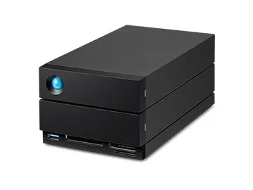 LaCie 2big Dock STLG20000400 - Harddisk-array - 20 TB - 2 bays (SATA-600) - HDD 10 TB x 2 - Thunderbolt 4, USB 3.2 Gen 2 (ekstern) - med 5 års Rescue Data Recovery Service Plan