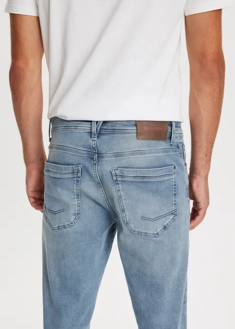 Heaton modern regular jeans blauw (DUSTYBL)