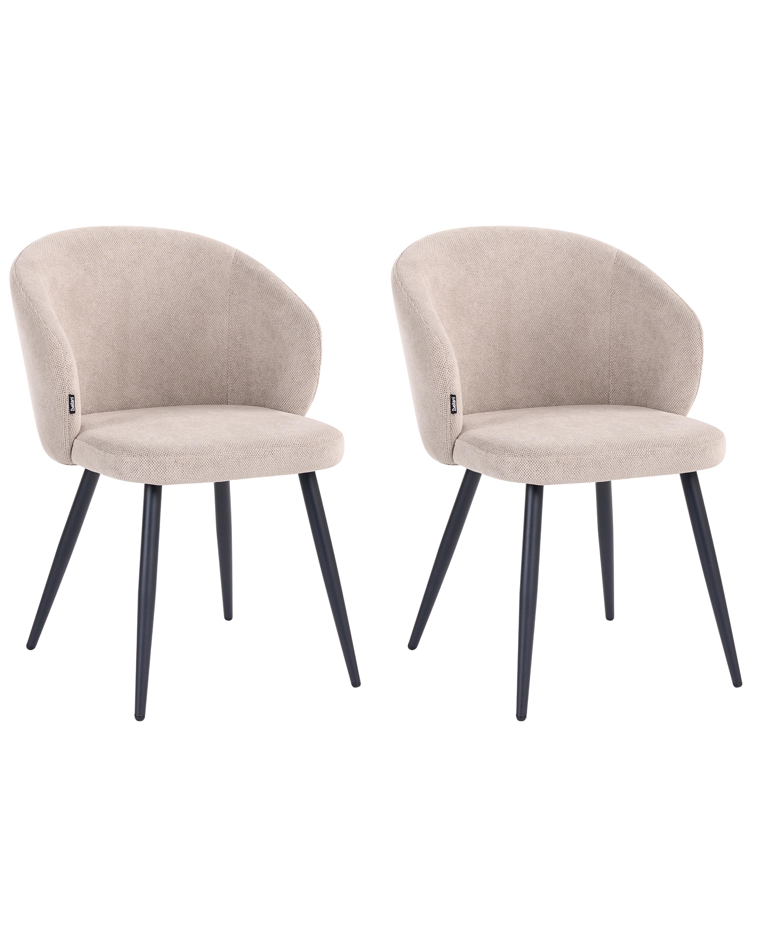 Set van 2 eetkamerstoelen MOUNDVILLE Stof Taupe