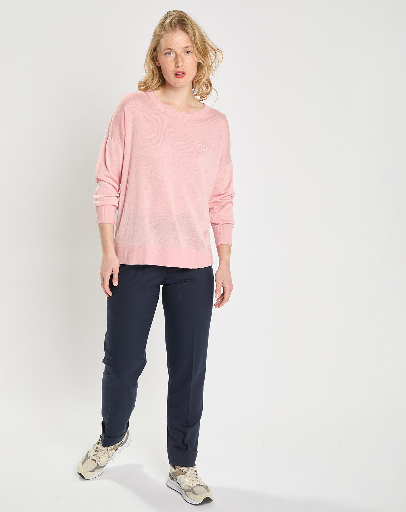Tommy Hilfiger Pull en Laine mélangée rose clair