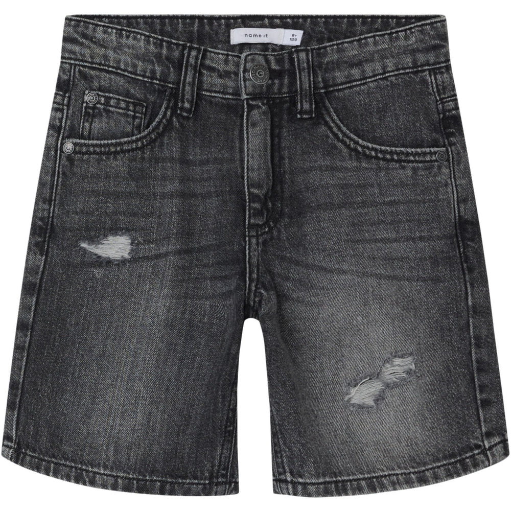 Køb Name It Dark Grey Denim Silas Loose Denim Shorts Noos