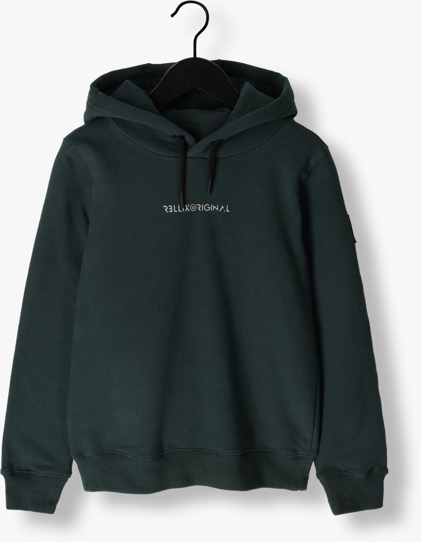 RELLIX groene rellix trui hooded rellix backprint