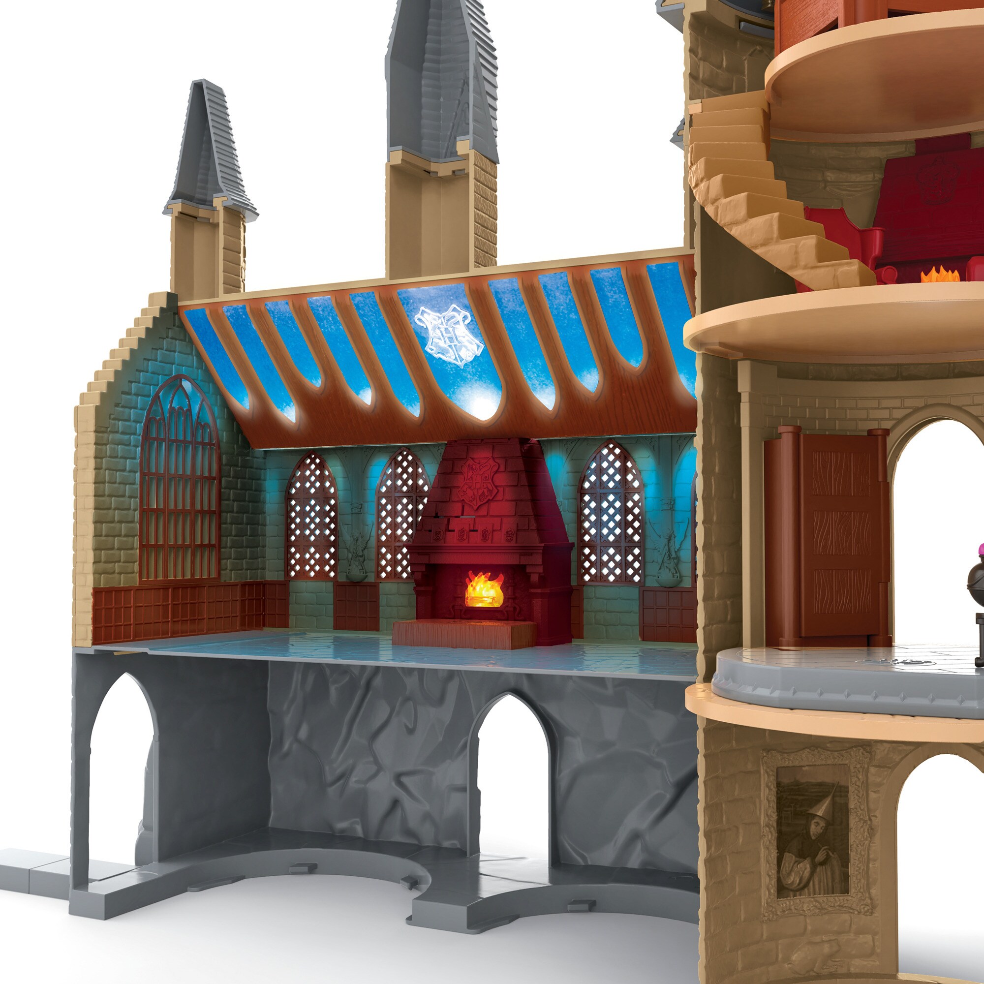 Spin Master Spielfigur Wizarding World Harry Potter - Hogwarts Schloss Spielset mit Licht und Sound