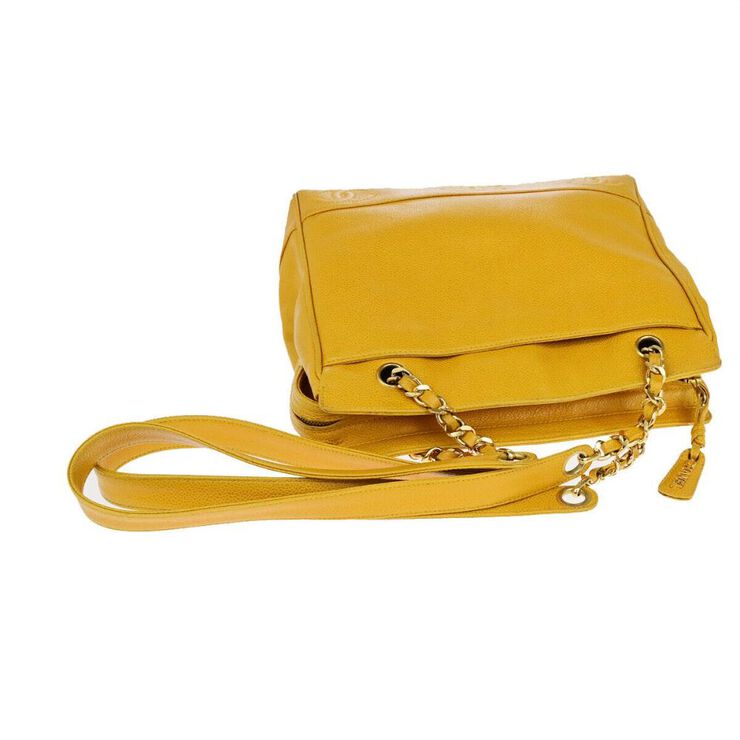 Chanel Vintage Chanel Shoulder Bag Yellow