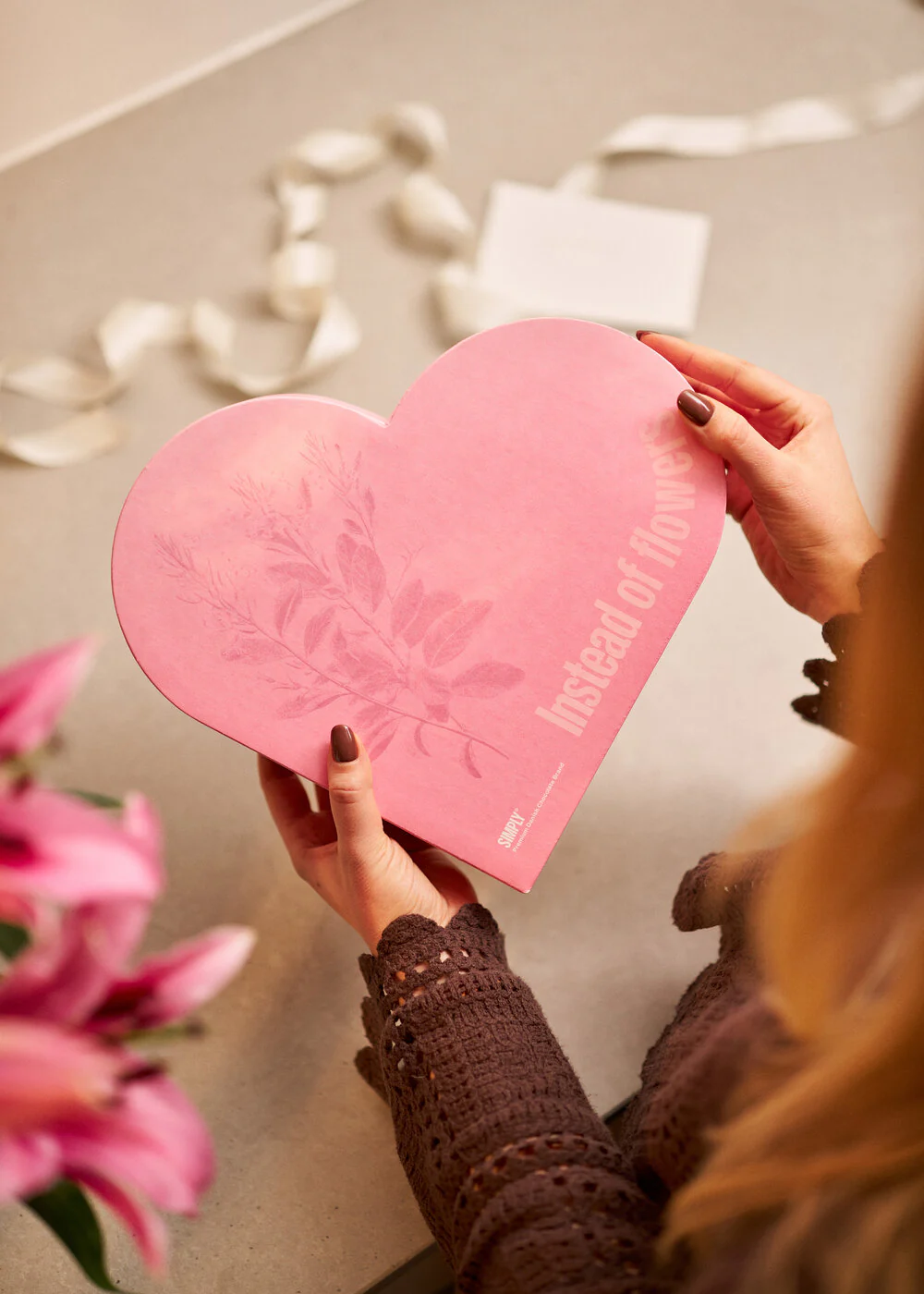 SIMPLY  The Heart Box gaveæske - lyserød