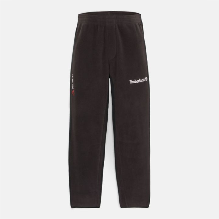 Calças de lã polar Polartec para homem na cor preta.