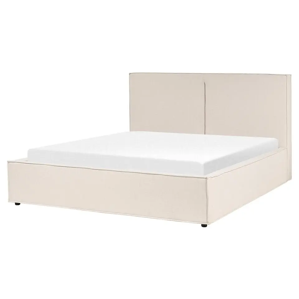 MOISSAC - Bed - Beige - 160 x 200 cm - Polyester